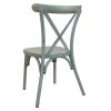 7279 Aluminum Frame with Wood Grain Finish Stackable Chair, Cushion color:  Light Beige – H&D Restaurant Supply, INC